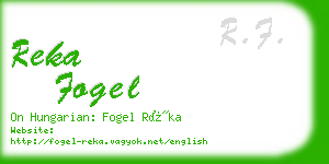 reka fogel business card